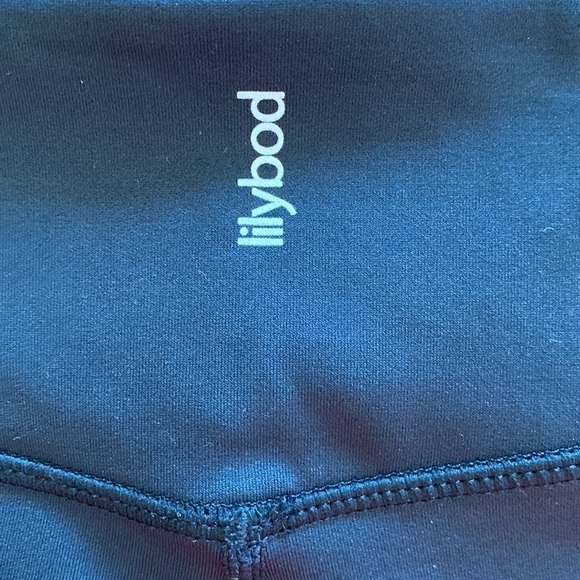 Lilybod black stripe leggings Sz medium VEUC - Picture 3 of 4